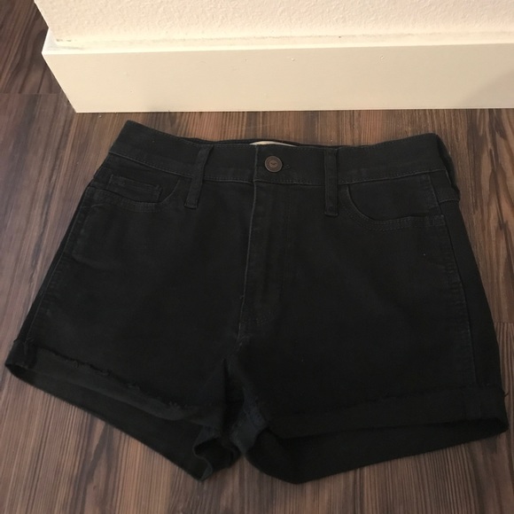Black High Waisted Shorts Hollister 2025